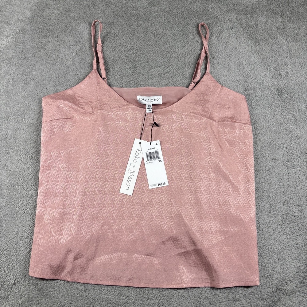 Koko + Mason Sleeveless Top‎ Blush Women's Size XS New MSRP: $68